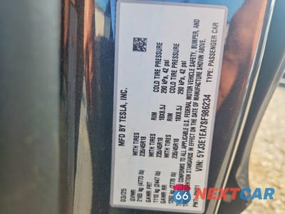 Zdjęcie 13 z 13 samochodu: 2025 TESLA MODEL 3 VIN:5YJ3E1EA7SF986234 - miniatura