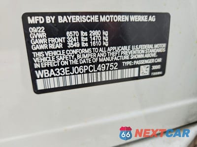 Zdjęcie 12 z 12 samochodu: 2023 BMW 760 XI VIN:WBA33EJ06PCL49752 - miniatura