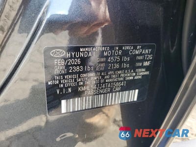 Zdjęcie 12 z 12 samochodu: 2026 HYUNDAI SONATA HYBRID LIMITED VIN:KMHL54JJ4TA158641 - miniatura