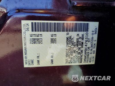 Zdjęcie 12 z 12 samochodu: 2014 NISSAN MAXIMA 3.5 SV VIN:1N4AA5AP6EC476310 - miniatura