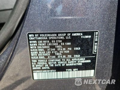Zdjęcie 13 z 13 samochodu: 2019 VOLKSWAGEN ATLAS SEL VIN:1V2RR2CA5KC619741 - miniatura