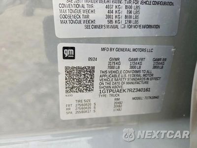 Zdjęcie 12 z 12 samochodu: 2024 GMC SIERRA K1500 VIN:1GTPUAEK7RZ340161 - miniatura