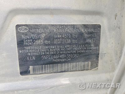 Zdjęcie 12 z 12 samochodu: 2008 HYUNDAI SONATA SE V6 VIN:5NPEU46F48H389382 - miniatura