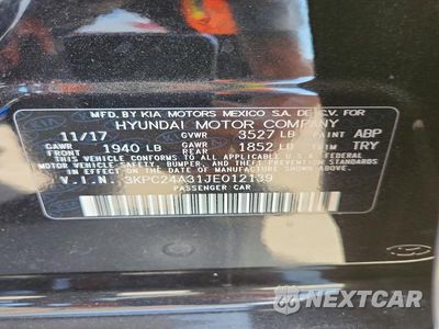 Zdjęcie 12 z 12 samochodu: 2018 HYUNDAI ACCENT SE VIN:3KPC24A31JE012139 - miniatura