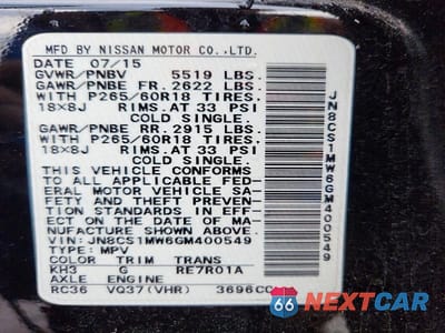 Zdjęcie 14 z 14 samochodu: 2016 INFINITI QX70 BASE VIN:JN8CS1MW6GM400549 - miniatura