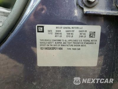 Zdjęcie 12 z 12 samochodu: 2013 CHEVROLET MALIBU LTZ VIN:1G11H5SA3DF211494 - miniatura
