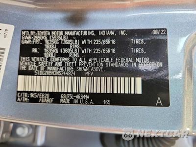 Zdjęcie 14 z 14 samochodu: 2022 TOYOTA HIGHLANDER XLE VIN:5TDGZRBH3NS244824 - miniatura