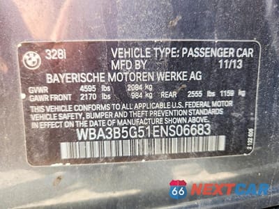 Zdjęcie 12 z 12 samochodu: 2014 BMW 328 XI SULEV VIN:WBA3B5G51ENS06683 - miniatura