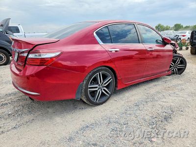 Trzecie zdjęcie samochodu z tyłu: 2017 HONDA ACCORD SPORT VIN:1HGCR2F54HA095722 - miniatura