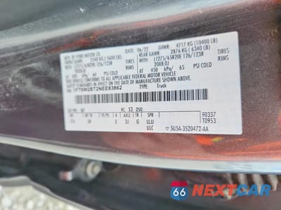 Zdjęcie 12 z 12 samochodu: 2022 FORD F250 SUPER DUTY VIN:1FT8W2BT2NEE83862 - miniatura