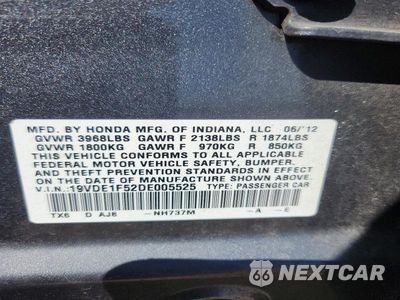 Zdjęcie 12 z 12 samochodu: 2013 ACURA ILX 20 PREMIUM VIN:19VDE1F52DE005525 - miniatura