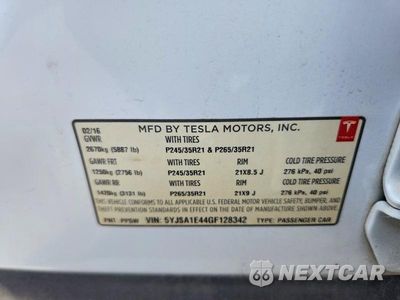 Zdjęcie 13 z 13 samochodu: 2016 TESLA MODEL S VIN:5YJSA1E44GF128342 - miniatura