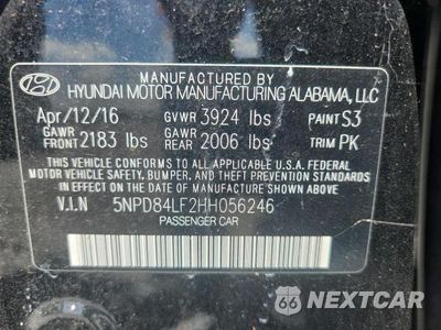 Zdjęcie 12 z 12 samochodu: 2017 HYUNDAI ELANTRA SE VIN:5NPD84LF2HH056246 - miniatura