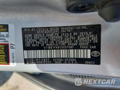 Zdjęcie 12 z 12 samochodu: 2012 TOYOTA CAMRY HYBRID XLE VIN:4T1BD1FK6CU037087 - miniatura