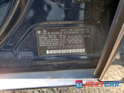 Zdjęcie 13 z 13 samochodu: 2008 BMW 328 IT VIN:WBAVS13598FX17001 - miniatura