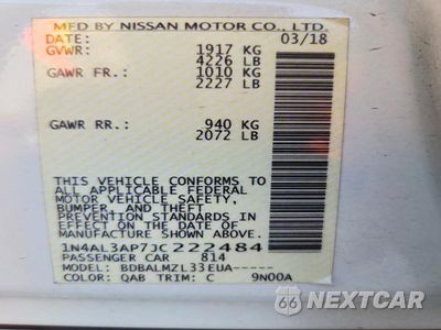 Zdjęcie 13 z 13 samochodu: 2018 NISSAN ALTIMA 2.5 SV VIN:1N4AL3AP7JC222484 - miniatura