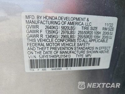 Zdjęcie 14 z 14 samochodu: 2023 ACURA MDX TECHNOLOGY VIN:5J8YE1H45PL015413 - miniatura