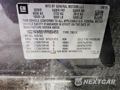 Zdjęcie 12 z 12 samochodu: 2015 CHEVROLET SILVERADO K2500 HEAVY DUTY LTZ VIN:1GC1KWE81FF669450 - miniatura