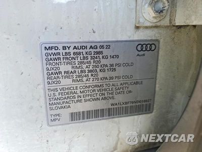 Zdjęcie 13 z 13 samochodu: 2022 AUDI Q7 PREMIUM PLUS VIN:WA1LXBF79ND016927 - miniatura