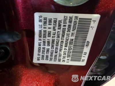 Zdjęcie 12 z 12 samochodu: 2015 HONDA CIVIC EX VIN:19XFB2F85FE109244 - miniatura