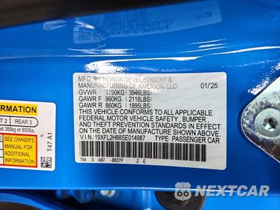 Zdjęcie 13 z 13 samochodu: 2025 HONDA CIVIC SPORT VIN:19XFL2H88SE014987 - miniatura