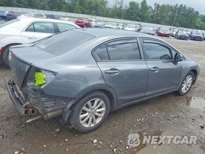 Trzecie zdjęcie samochodu z tyłu: 2012 HONDA CIVIC EX VIN:19XFB2F89CE323665 - miniatura