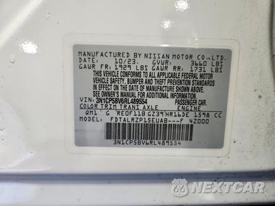 Zdjęcie 12 z 12 samochodu: 2024 NISSAN KICKS S VIN:3N1CP5BV6RL489554 - miniatura
