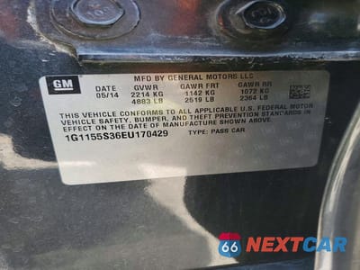 Zdjęcie 12 z 12 samochodu: 2014 CHEVROLET IMPALA LTZ VIN:1G1155S36EU170429 - miniatura