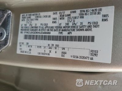 Zdjęcie 13 z 13 samochodu: 2017 FORD ESCAPE SE VIN:1FMCU0GD6HUD49089 - miniatura