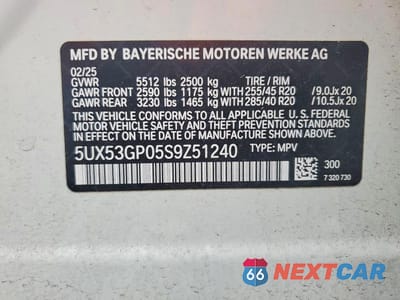 Zdjęcie 14 z 14 samochodu: 2025 BMW X3 30 XDRIVE VIN:5UX53GP05S9Z51240 - miniatura