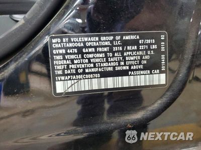 Zdjęcie 12 z 12 samochodu: 2014 VOLKSWAGEN PASSAT S VIN:1VWAP7A30EC008703 - miniatura