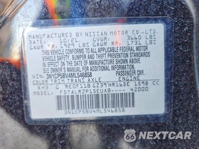 Zdjęcie 13 z 13 samochodu: 2021 NISSAN KICKS S VIN:3N1CP5BV4ML546858 - miniatura