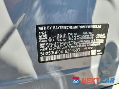 Zdjęcie 13 z 13 samochodu: 2026 BMW X3 30 XDRIVE VIN:5UX53GP04T9299583 - miniatura
