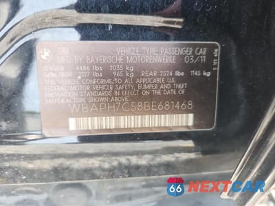 Zdjęcie 12 z 12 samochodu: 2011 BMW 328 I VIN:WBAPH7C58BE681468 - miniatura