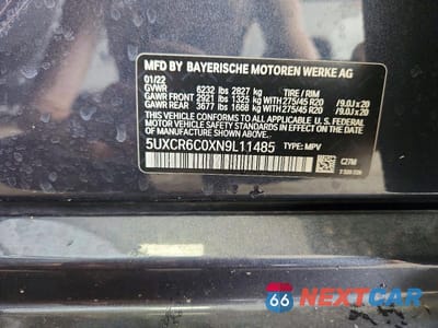 Zdjęcie 12 z 12 samochodu: 2022 BMW X5 XDRIVE40I VIN:5UXCR6C0XN9L11485 - miniatura