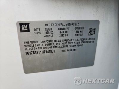 Zdjęcie 12 z 12 samochodu: 2017 CHEVROLET MALIBU LS VIN:1G1ZB5ST1HF141831 - miniatura