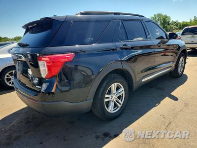 Trzecie zdjęcie samochodu z tyłu: 2020 FORD EXPLORER XLT VIN:1FMSK8DH6LGA21458 - miniatura