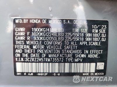 Zdjęcie 13 z 13 samochodu: 2024 HONDA HR-V SPORT VIN:3CZRZ2H57RM735572 - miniatura
