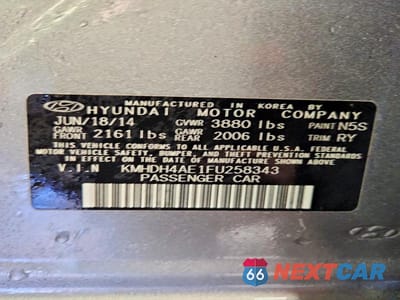 Zdjęcie 12 z 12 samochodu: 2015 HYUNDAI ELANTRA LIMITED VIN:KMHDH4AE1FU258343 - miniatura