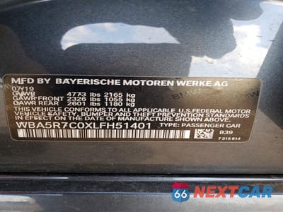 Zdjęcie 12 z 12 samochodu: 2020 BMW 330XI VIN:WBA5R7C0XLFH51401 - miniatura