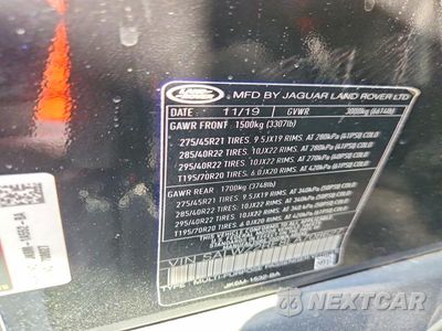 Zdjęcie 14 z 14 samochodu: 2020 LAND ROVER RANGE ROVER SPORT SVR VIN:SALWZ2RE8LA708627 - miniatura