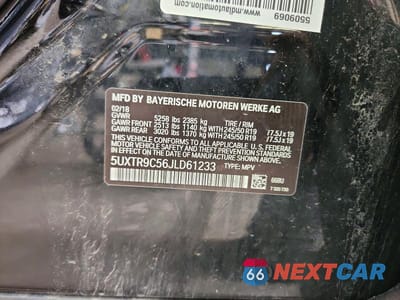 Zdjęcie 13 z 13 samochodu: 2018 BMW X3 XDRIVE30I VIN:5UXTR9C56JLD61233 - miniatura