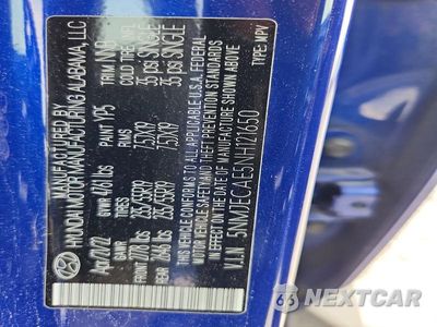 Zdjęcie 13 z 13 samochodu: 2022 HYUNDAI TUCSON LIMITED VIN:5NMJECAE5NH121650 - miniatura