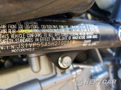 Zdjęcie 10 z 10 samochodu: 2017 SUZUKI SV650 VIN:JS1VP55A5H2100119 - miniatura