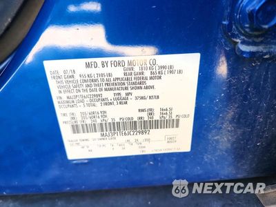 Zdjęcie 13 z 13 samochodu: 2018 FORD ECOSPORT SE VIN:MAJ3P1TE6JC229892 - miniatura