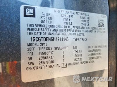 Zdjęcie 12 z 12 samochodu: 2017 CHEVROLET COLORADO Z71 VIN:1GCGTDEN6H1211145 - miniatura