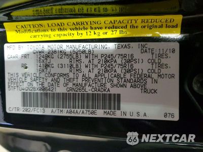 Zdjęcie 12 z 12 samochodu: 2011 TOYOTA TACOMA PRERUNNER ACCESS CAB VIN:5TFTU4GN2BX006421 - miniatura