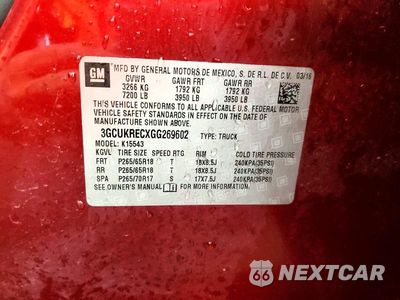 Zdjęcie 12 z 12 samochodu: 2016 CHEVROLET SILVERADO K1500 LT VIN:3GCUKRECXGG269602 - miniatura