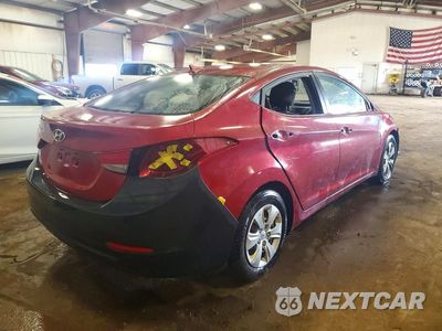 Trzecie zdjęcie samochodu z tyłu: 2016 HYUNDAI ELANTRA SE VIN:5NPDH4AE1GH731349 - miniatura