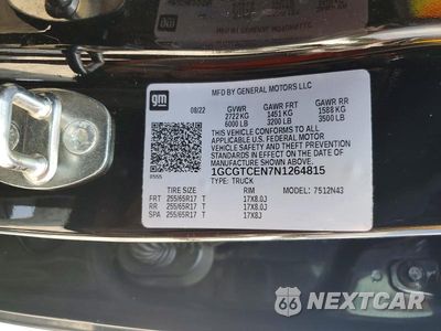 Zdjęcie 12 z 12 samochodu: 2022 CHEVROLET COLORADO LT VIN:1GCGTCEN7N1264815 - miniatura